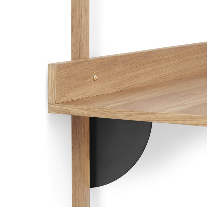 Sector skrivebord, Oak/Black brass Ferm Living