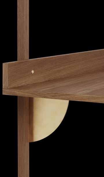 Sector skrivebord - Smoked Oak, brass - ferm LIVING