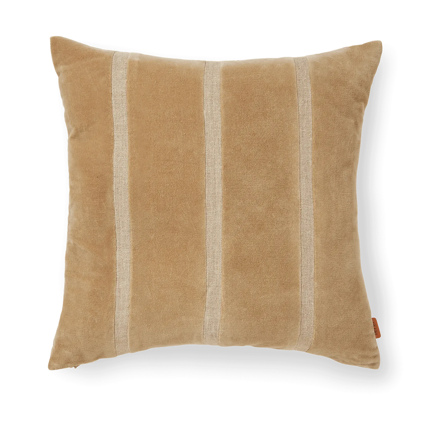 Senti Stripe pude 50x50 cm, Dark sand-linen Ferm Living
