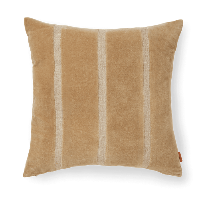 Senti Stripe pude 50x50 cm - Dark sand-linen - Ferm Living