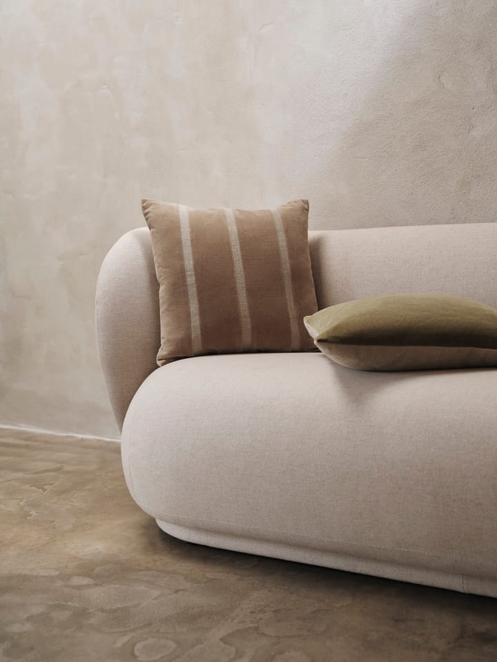 Senti Stripe pude 50x50 cm, Dark sand-linen Ferm Living