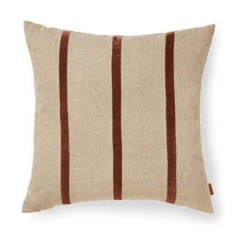 Senti Stripe pude 50x50 cm - Linen-carob brown - Ferm Living