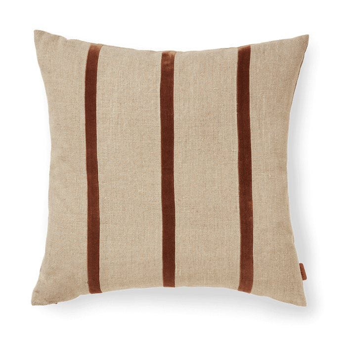 Senti Stripe pude 50x50 cm - Linen-carob brown - Ferm Living