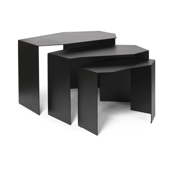 Shard cluster bord 3 stk - Black - Ferm Living