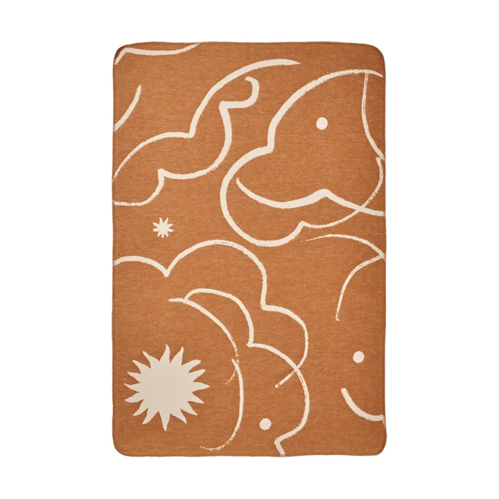 Skye plaid - Sienna-parchment, 80x120 cm - Ferm Living