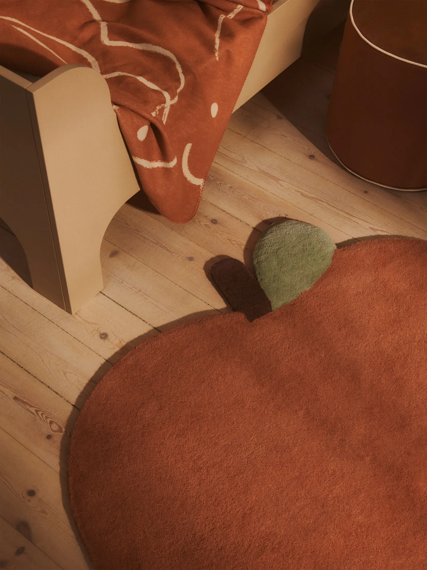 Skye plaid, Sienna-parchment, 80x120 cm Ferm Living