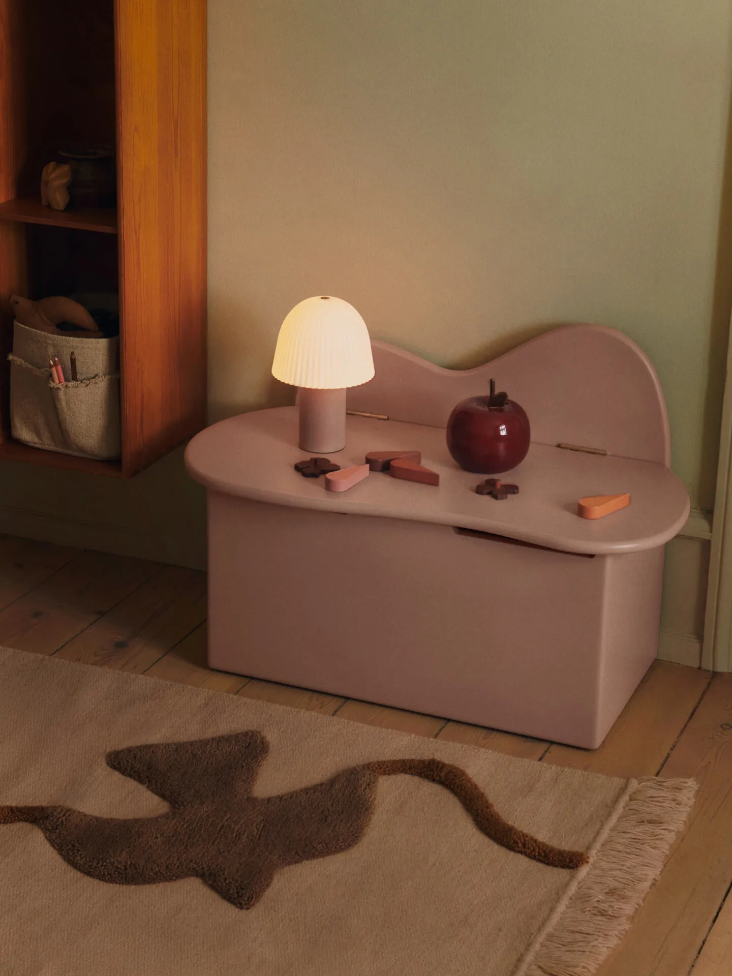 Slope bænk med opbevaring 75x38x51 cm, Rose Ferm Living