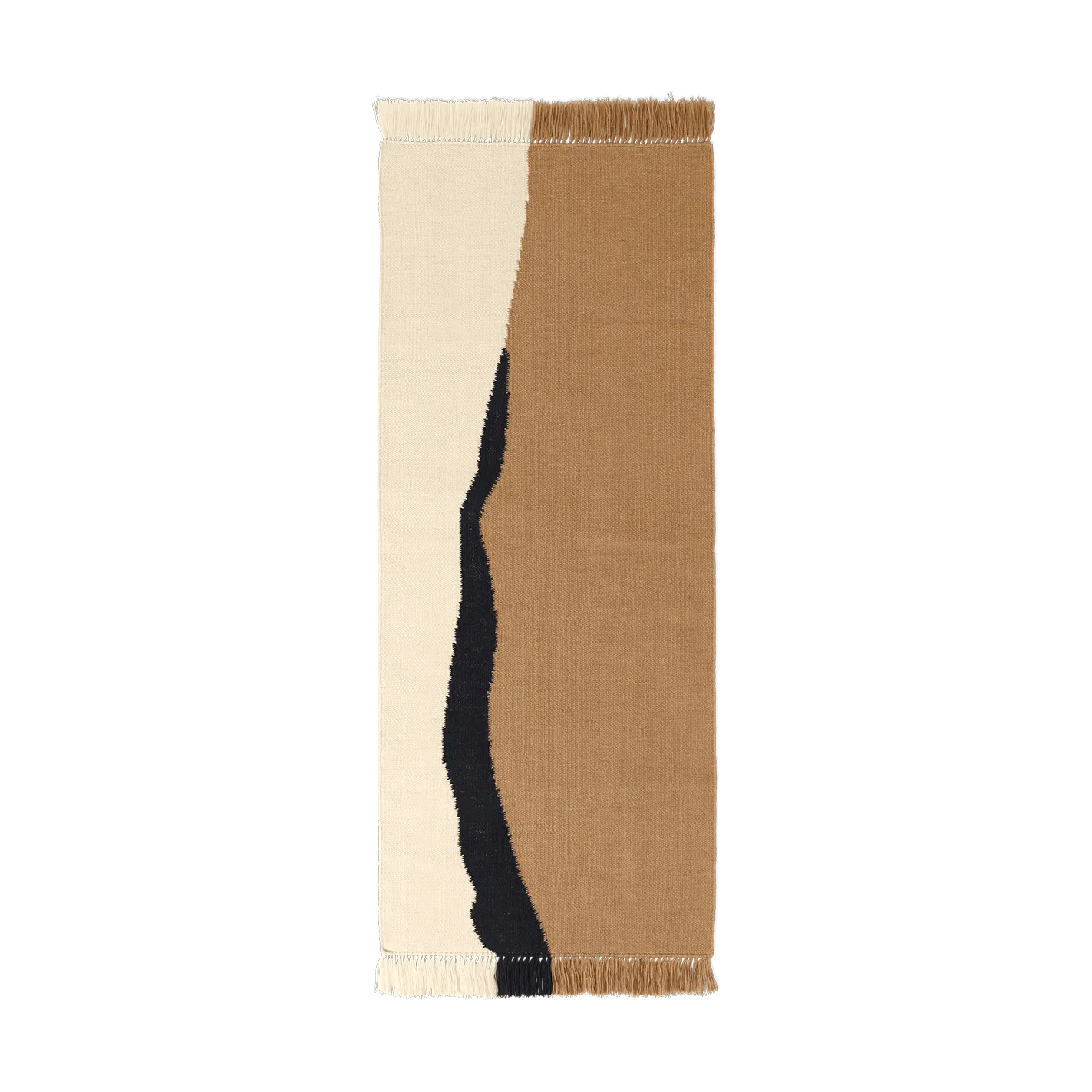 Soil Kelim gangtæppe, Dark sand-off white, 70x180 cm Ferm Living