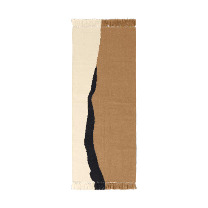 Soil Kelim gangtæppe - Dark sand-off white, 70x180 cm - Ferm Living