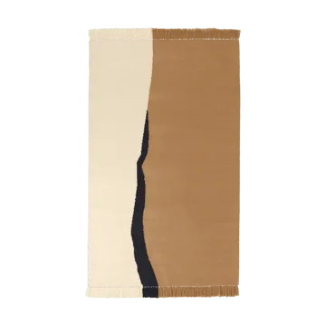 Soil Kelim tæppe - Dark sand-off white, 140x200 cm - Ferm Living
