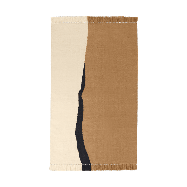 Soil Kelim tæppe - Dark sand-off white, 140x200 cm - Ferm Living