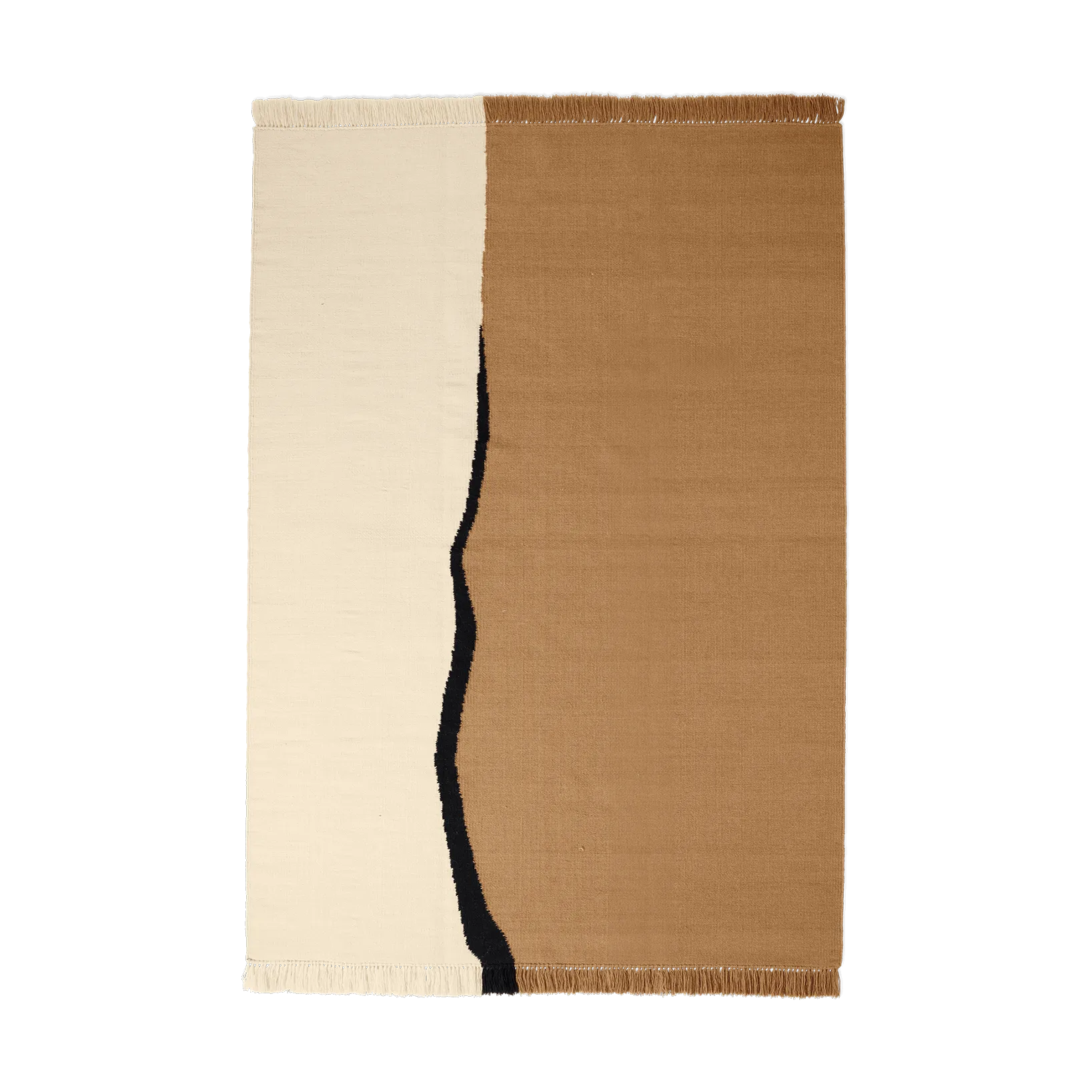 Soil Kelim tæppe, Dark sand-off white, 170x240 cm Ferm Living