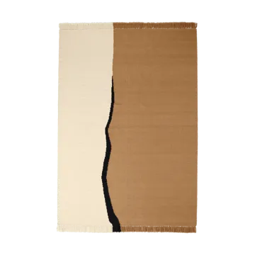 Soil Kelim tæppe - Dark sand-off white, 170x240 cm - Ferm Living