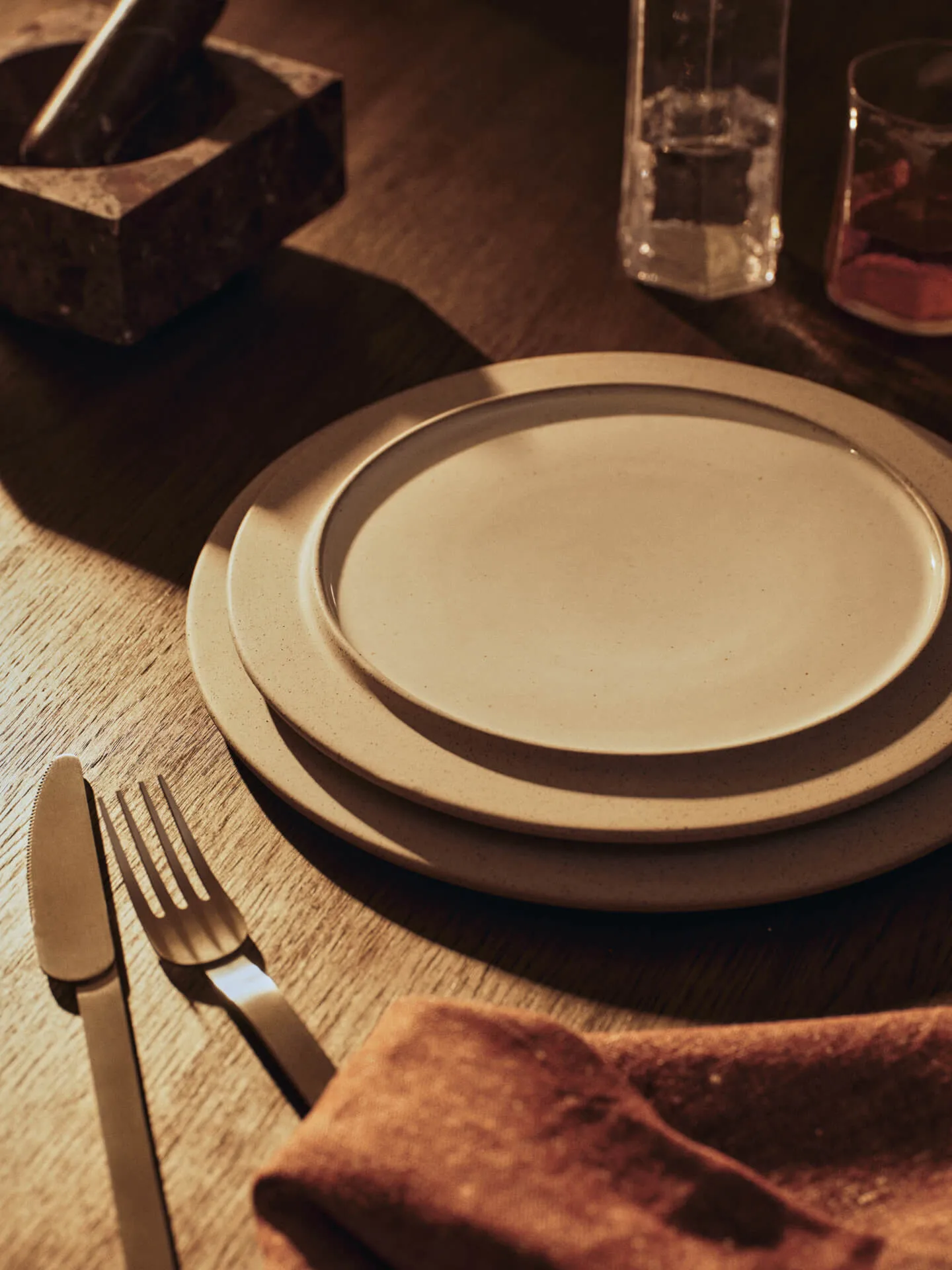 Sonae tallerken 2-pak, Grey-white, Ø25 cm Ferm Living