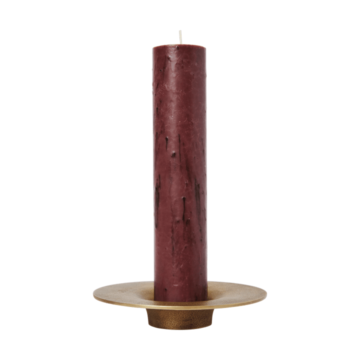 Soothe block lysestage Ø16 cm, Brass Finish Ferm Living