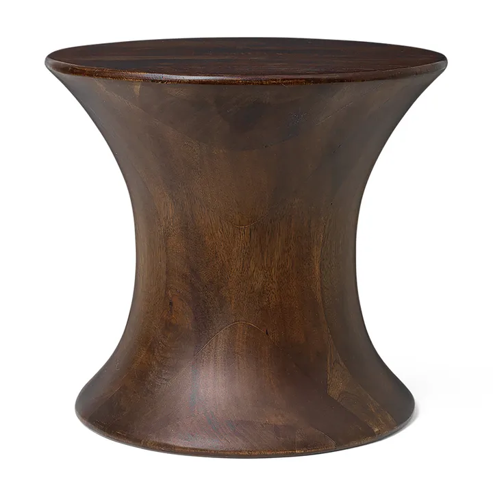 Spin rund skammel 30 cm - Mangotræ, Ø33,5x30 cm - Ferm Living