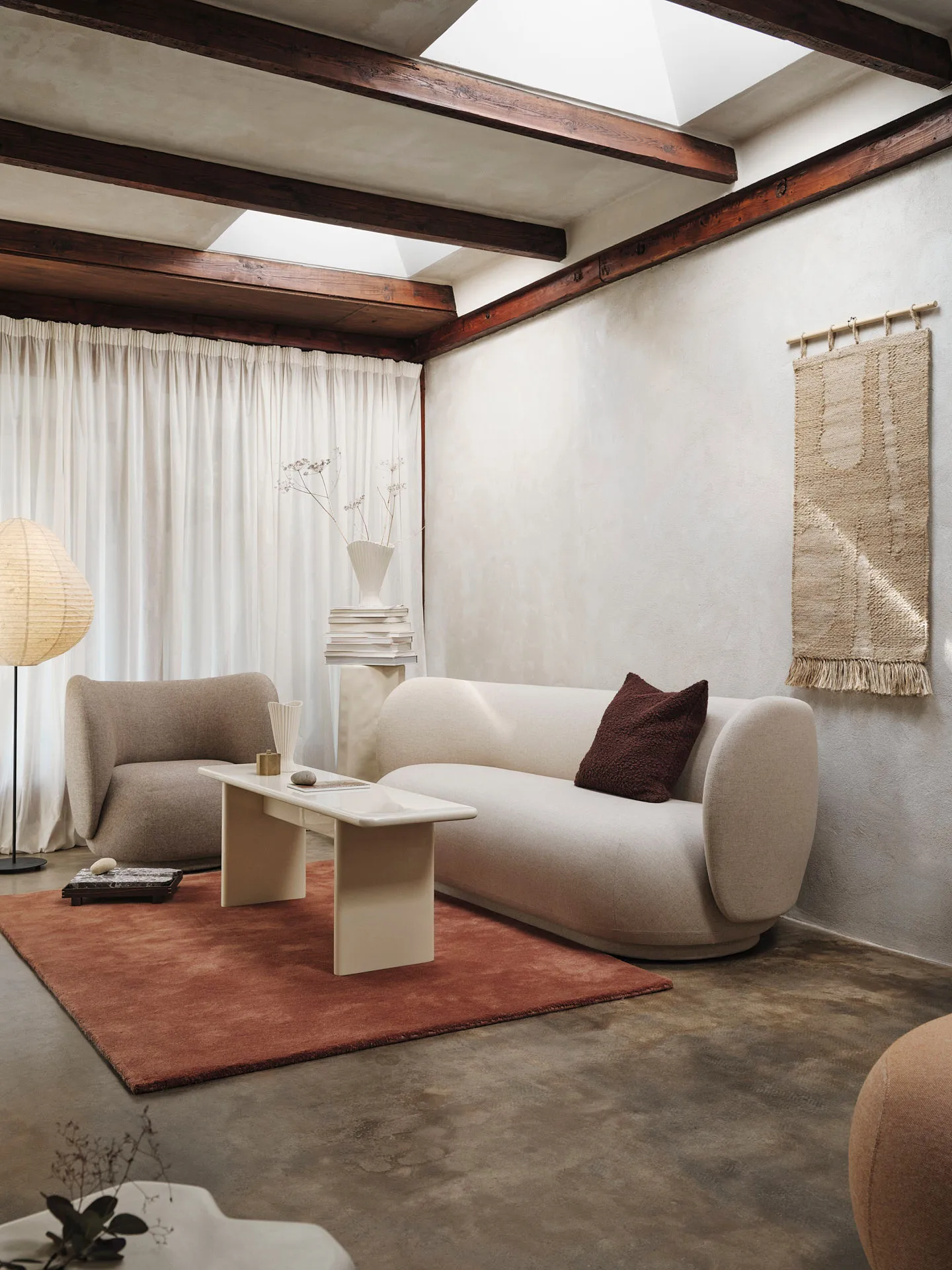 Stille tuftet tæppe, Red brown, 140x200 cm Ferm Living