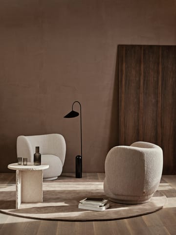 Stille tuftet tæppe rund - Ash Brown Ø240 cm - Ferm Living