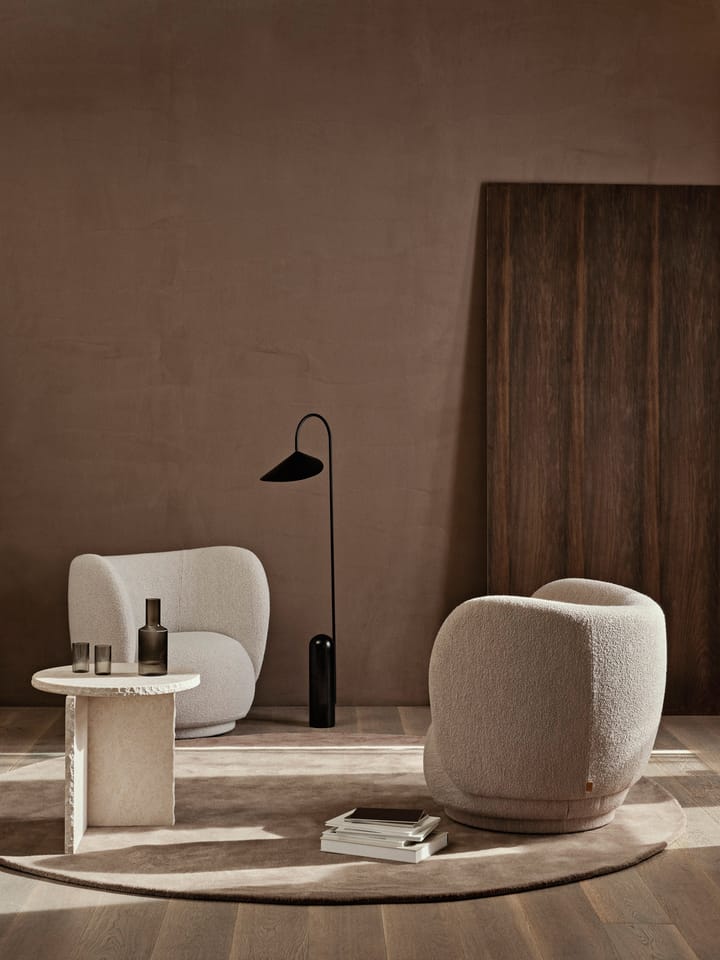 Stille tuftet tæppe rund, Ash Brown Ø240 cm Ferm Living