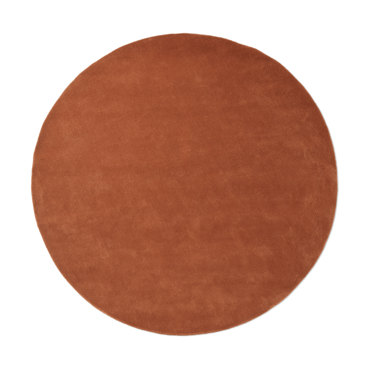 Stille tuftet tæppe rund - Red brown, Ø240 cm - Ferm Living