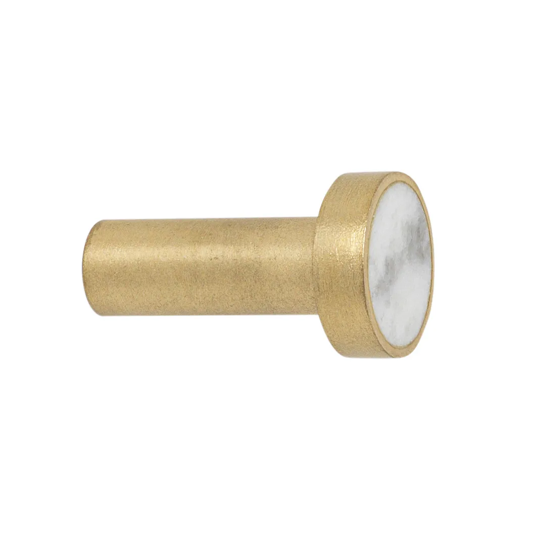 Stone krog lille, Hvidt marmor/Messing Ferm Living