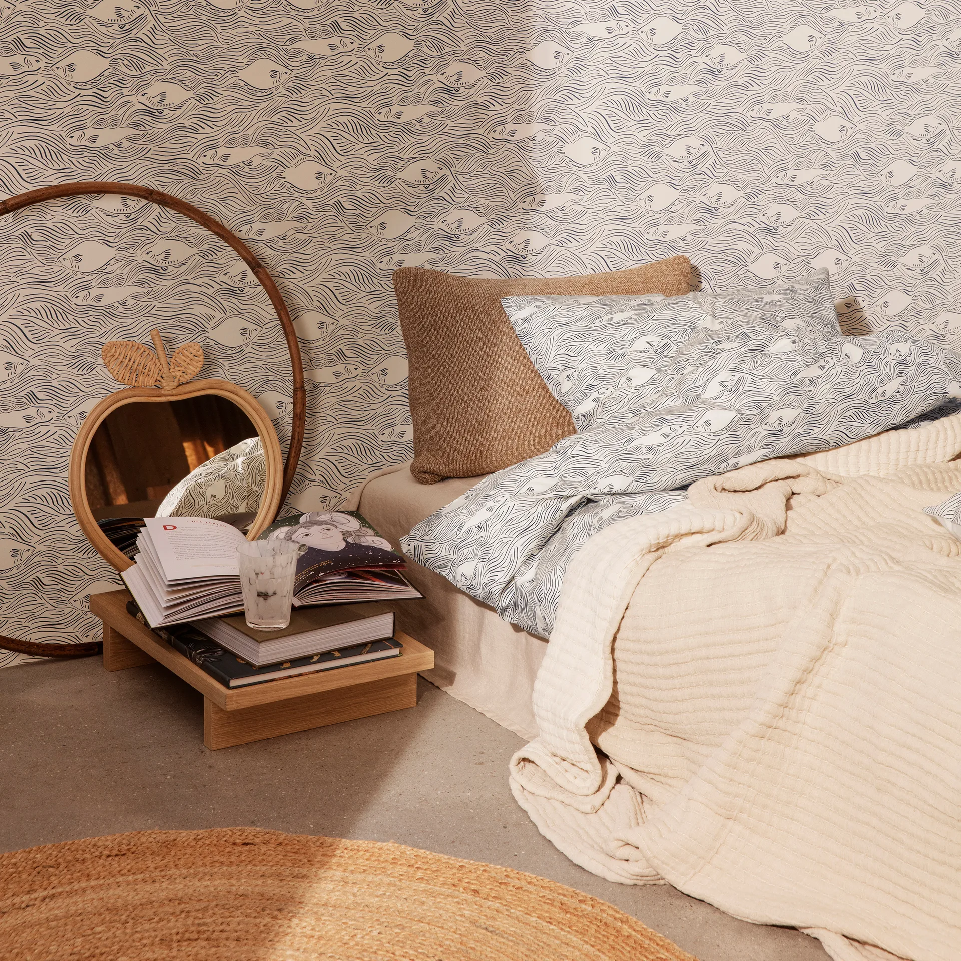 Stream sengetøj 140x200 cm, Off white Ferm Living