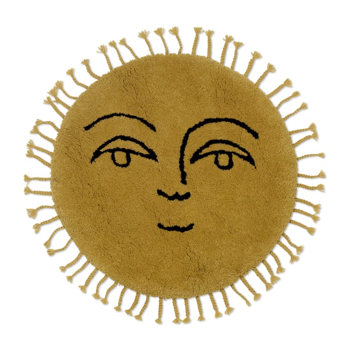 Sun tæppe Ø70 cm - Yellow - Ferm Living