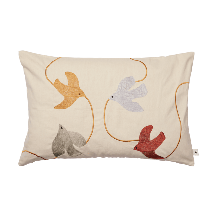 Swif bird broderet pudebetræk 40x60 cm - Multi - Ferm Living