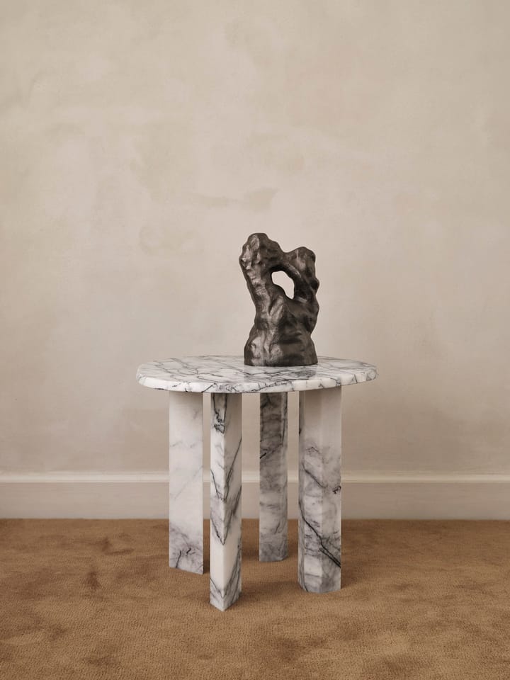 Taula sidebord Ø54,4x45 cm, White-charcoal Ferm Living