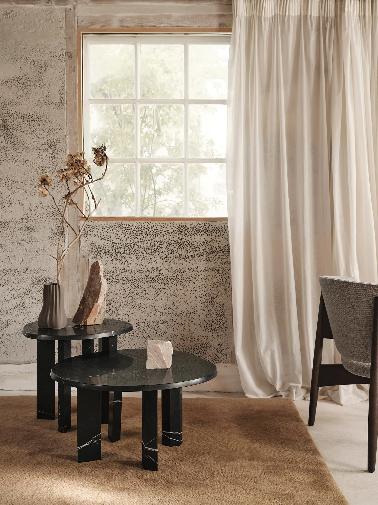 Taula sofabord Ø67x35 cm, Black Ferm Living