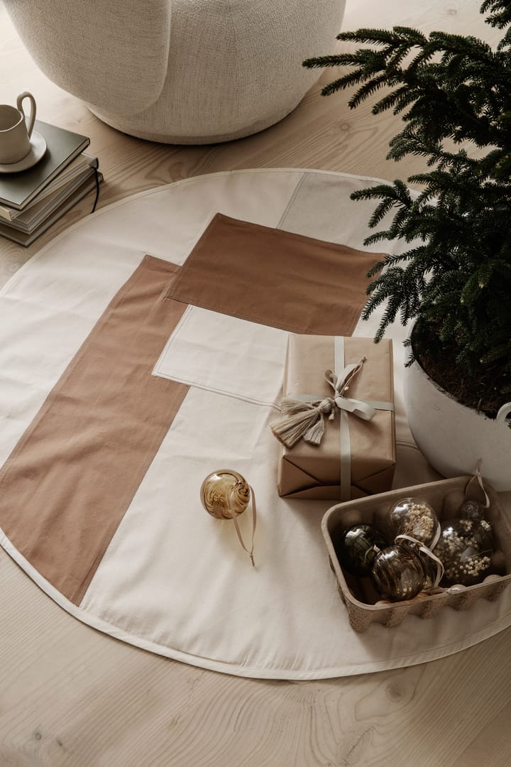Tonal juletæppe Ø120 cm, Natural Ferm Living