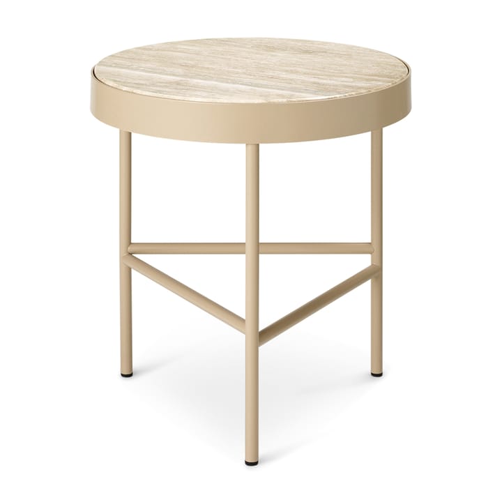 Travertine sofabord Ø40 cm - Cashmere - Ferm Living