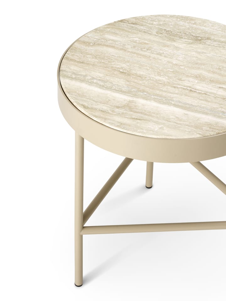 Travertine sofabord Ø40 cm, Cashmere Ferm Living