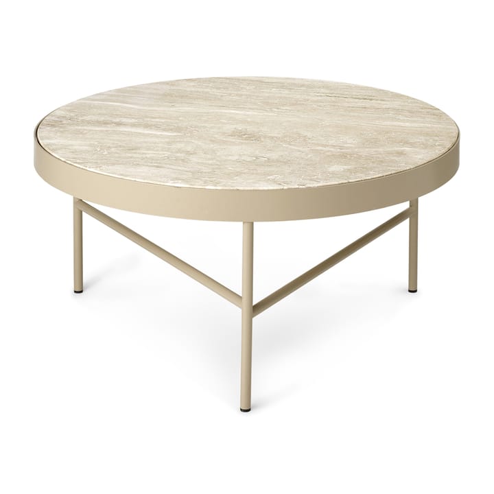 Travertine sofabord Ø70,5 cm, Cashmere Ferm Living