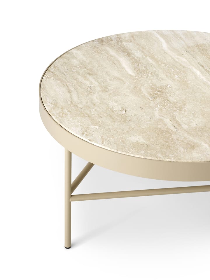 Travertine sofabord Ø70,5 cm, Cashmere Ferm Living
