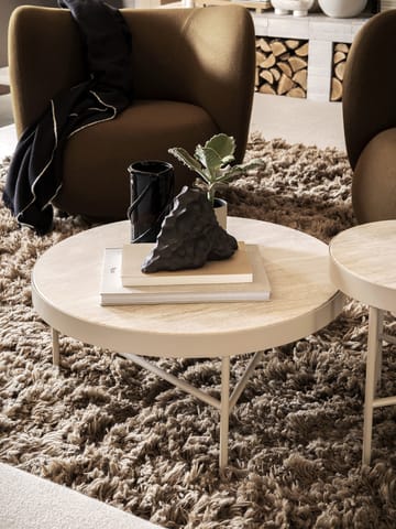 Travertine sofabord Ø70,5 cm - Cashmere - Ferm Living
