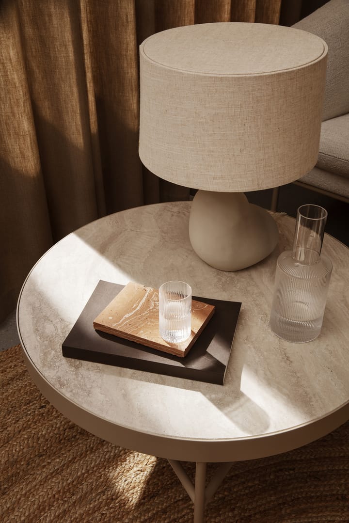 Travertine sofabord Ø70,5 cm, Cashmere Ferm Living
