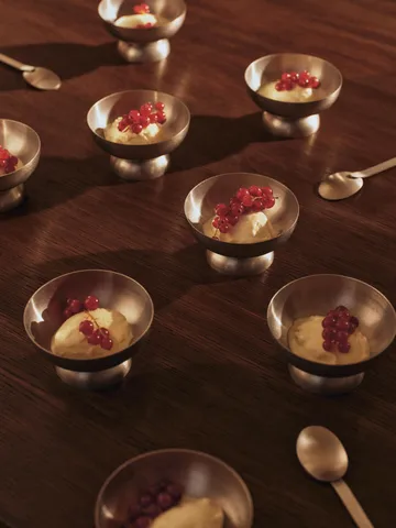 Tumbled glasskål - Rustfrit stål - Ferm Living