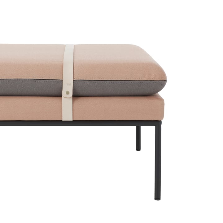 Turn daybed, stof Fiord by kvadrat dark blue, sort stel Ferm Living