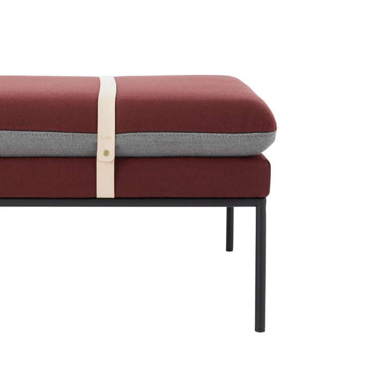 Turn daybed, stof Fiord by kvadrat dark blue, sort stel Ferm Living
