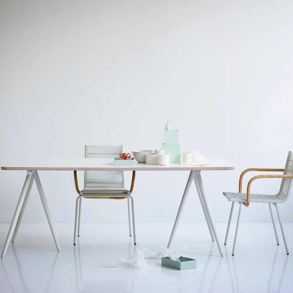 Turn daybed, stof Fiord by kvadrat dark grey, sort stel Ferm Living