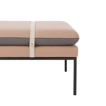 Turn daybed - stof Fiord by kvadrat light grey, sort stel - ferm LIVING