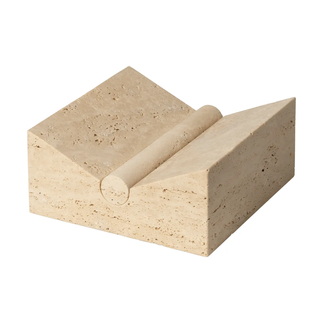 Tvara bogstøtte, Travertine, 22x22 cm Ferm Living