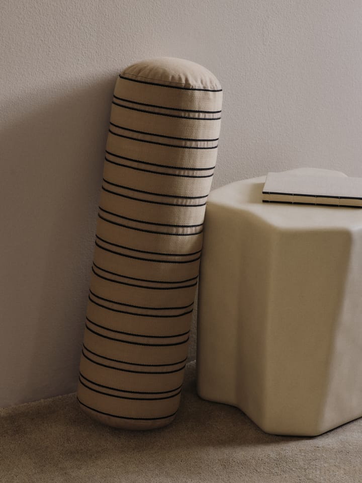 Twill bolster cylinderpude, Cashmere-black Ferm Living