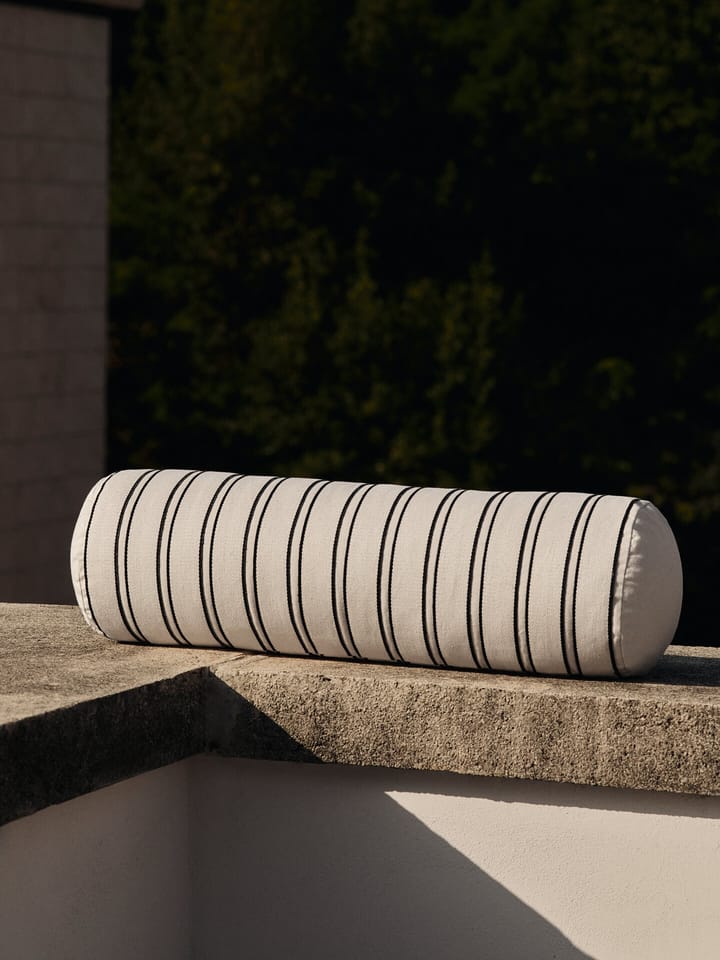 Twill bolster cylinderpude, Off-white-black Ferm Living