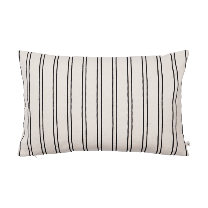 Twill pudebetræk 40x60 cm - Off-white-black - Ferm Living