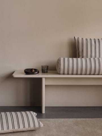Twill pudebetræk 40x60 cm - Off-white-black - Ferm Living