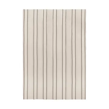 Twill sengetæppe - Off-white-black, 230x260 cm - Ferm Living