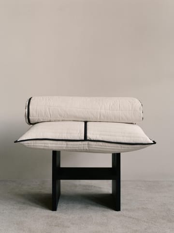Vari quiltet sengetæppe - Natural-dark chocolate, 260x180 cm - Ferm Living