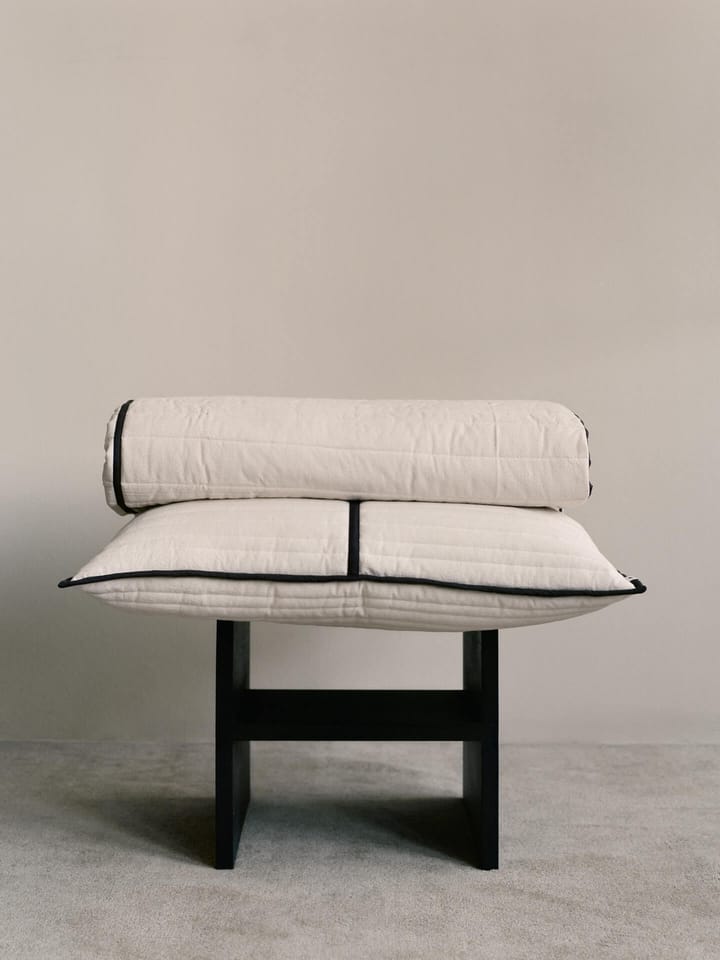 Vari quiltet sengetæppe, Natural-dark chocolate, 260x180 cm Ferm Living